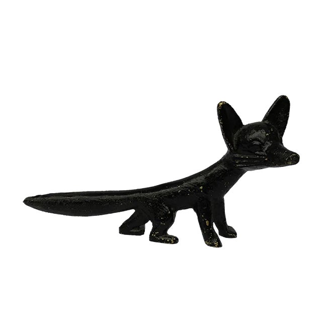 Black Lacquered Brass Boot Jack, 1950s For Sale