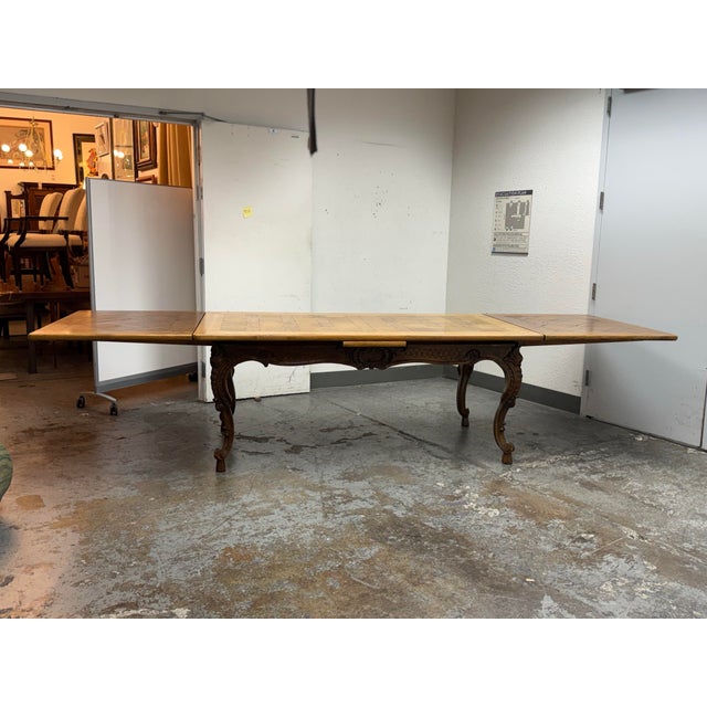 French French Louis XV Extension Dining Table, Mid 20th Century For Sale - Image 3 of 12