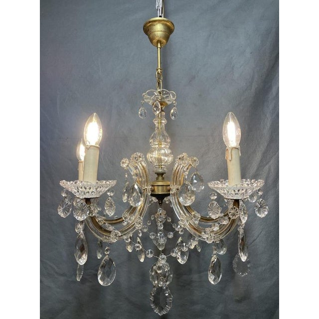 Antique Marie Therese 5-Branch Chandelier For Sale - Image 7 of 7