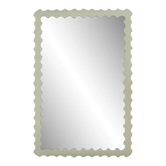 Fleur Home Audubon Bamboo Rectangle Mirror in Mizzle, 30x40 For Sale