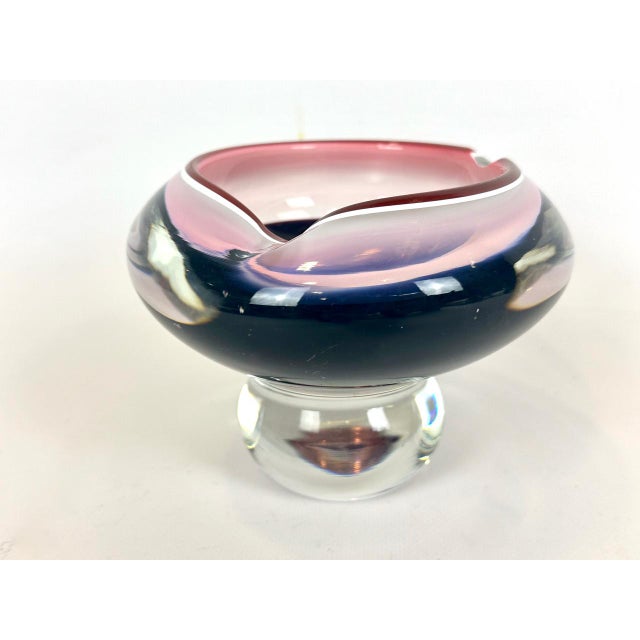 Bohemian Art Glass Ashtray by Josef Hospodka for Chribska Glassworks, 1960s For Sale - Image 7 of 9