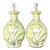 Vintage Coastal Banana Leaf Glazed Ceramic Lamps - a Pair For Sale