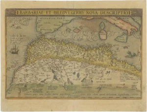 Antique Map of North Africa by Ortelius, 1580s