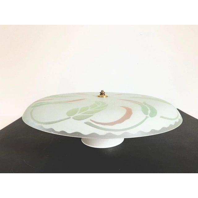 1940s Art Nouveau Leafy Ceiling Light For Sale - Image 14 of 18