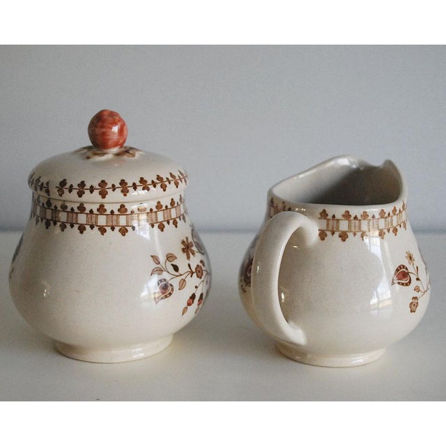 Johnson Brothers Vintage English Ironstone Creamer & Sugar Bowl A