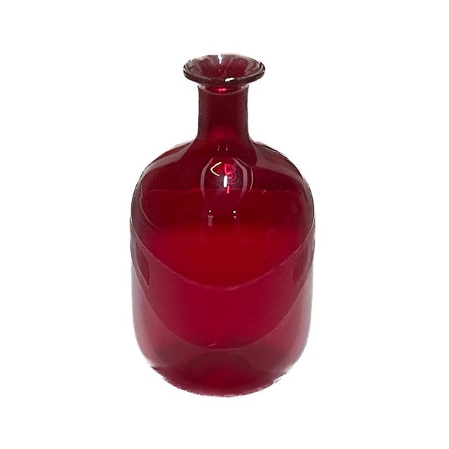 1950s Blenko #920 Ruby Red Primitive Decanter by Winslow Anderson (Attributed) For Sale - Image 4 of 5