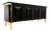 Breathtaking Black Lacquered and Brass Credenza or Sideboard by Mastercraft For Sale