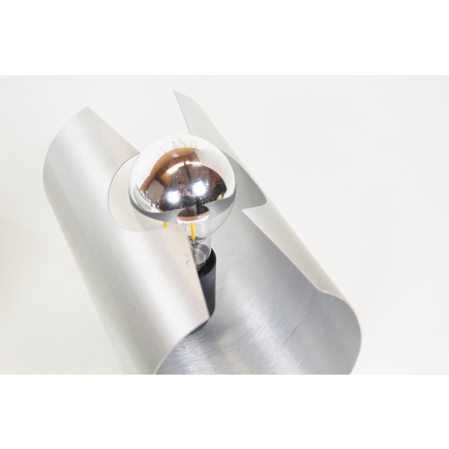 Polished Metal Space Age Wall Lamps from Polam, 1970s, Set of 2 For Sale - Image 3 of 9