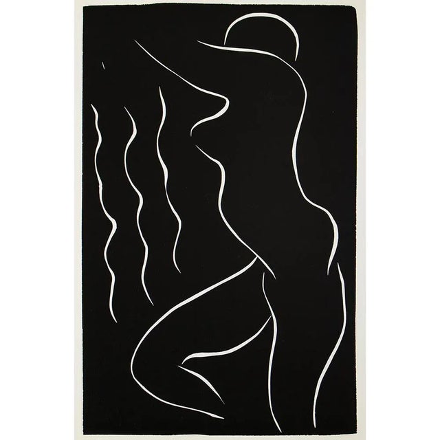 Black 1990 After Henri Matisse, "Nude in the Air" Black and White Print For Sale - Image 8 of 8