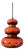 Red Ceramic Pendant Lamp, West Germany For Sale