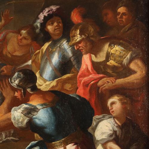 Textile The Triumph of Alexander the Great, 17th Century, Oil on Canvas For Sale - Image 7 of 13