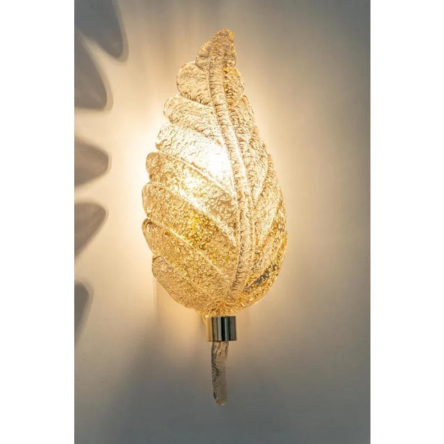 Glass Large Murano Glass Wall Sconce by Hillebrand, Germany, 1970s For Sale - Image 7 of 11