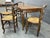 Late 19th Century Set of 4 Antique French Provincial Ladderback Dining Chairs | Louis XV Style Rush Seat For Sale - Image 5 of 10