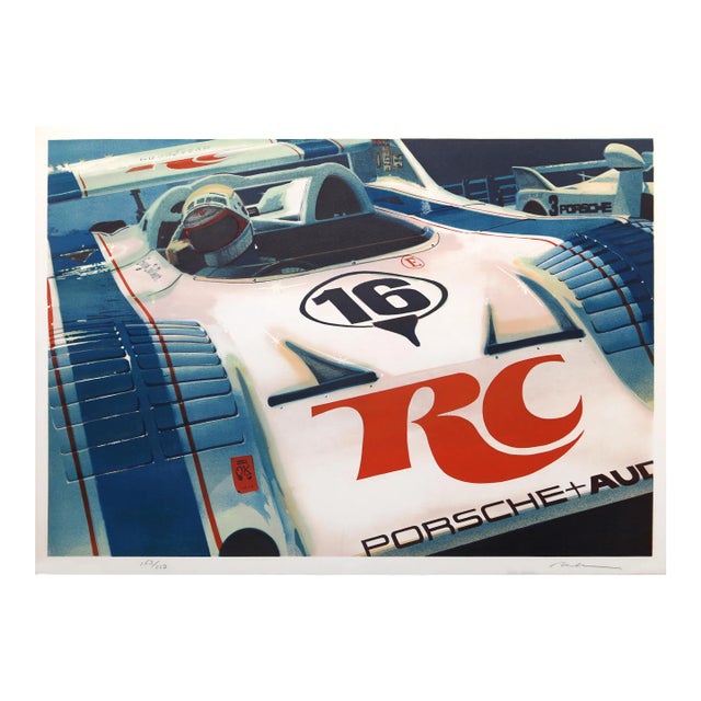 Porsche, Ron Kleemann Lithograph on Arches Paper, Signed and Numbered in Pencil For Sale