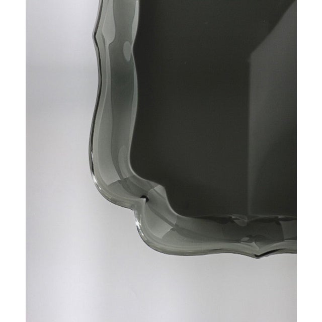Gray 1970s Spisani for Svenskt Tenn Barockbrickan Gray Acrylic Tray For Sale - Image 8 of 8