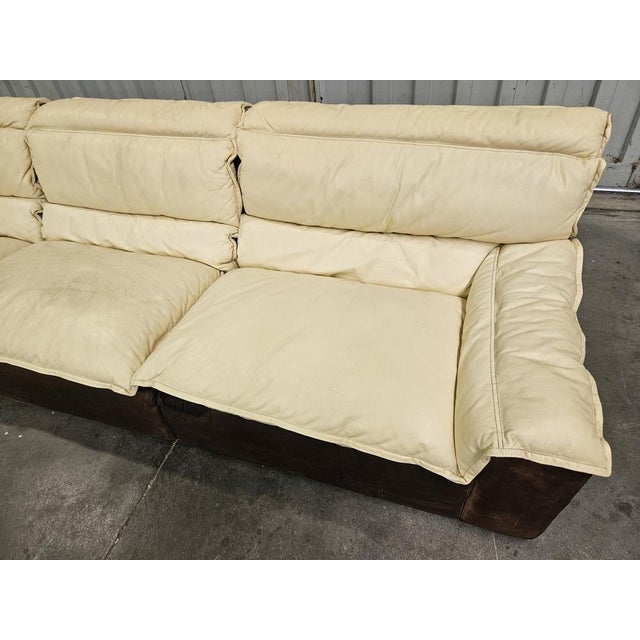 Italian Modular Corner Sofa in Leather and Suede, 1970s, Set of 4 For Sale - Image 6 of 18