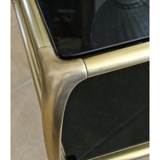 Italian Rectangular 2 Tier Brass End or Side Table For Sale - Image 11 of 13