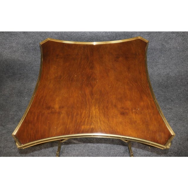 Pair of Directoire Style Brass Ramshead Two Tier Gueridon End Tables For Sale - Image 13 of 13