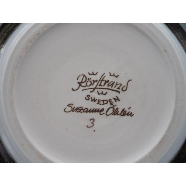 Brown Vintage Swedish Nordic Handmade Porcelaine Vase by Suzanne Öhlèn for Rörstrand, Sweden, 1980s For Sale - Image 8 of 9