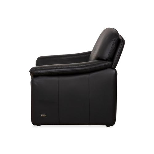 Animal Skin Black Leather Atlanta Armchair from Lauuser For Sale - Image 7 of 9