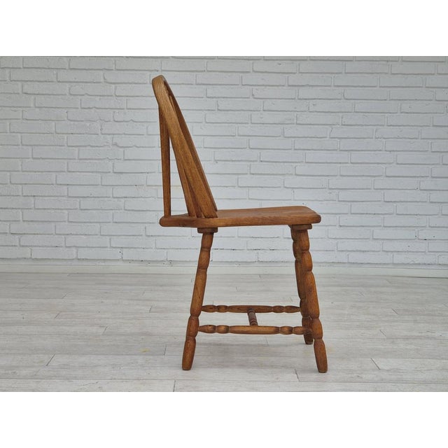 1950s Scandinavian Dining Chairs in Oak Wood, 1960s, Set of 4 For Sale - Image 5 of 18