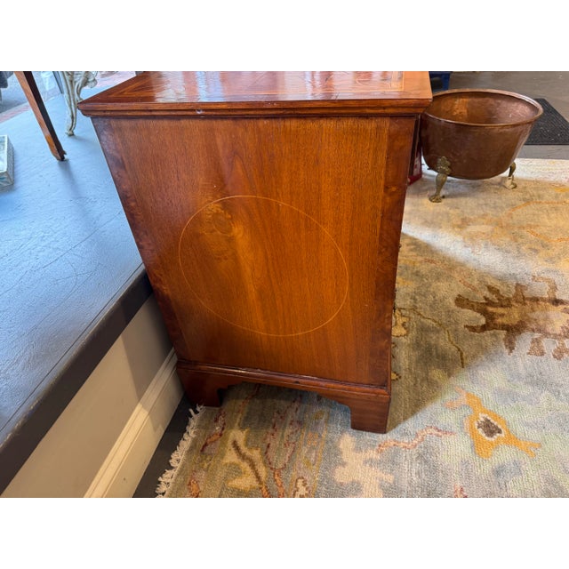 Traditional 19th Century Antique George III Style Burled Walnut Chest of Drawers For Sale - Image 3 of 6