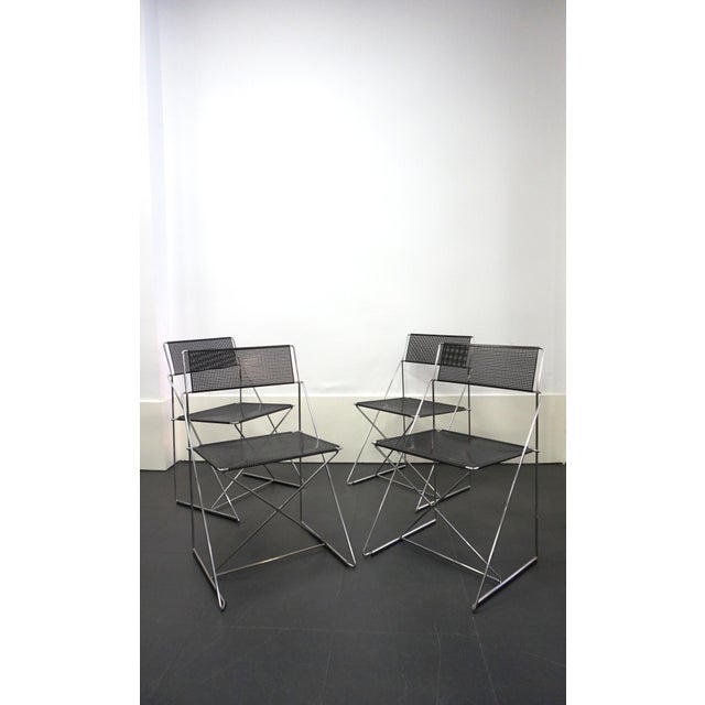 Nuova X-Line Stackable Chairs by Niels Jørgen Haugesen for Magis, 1970s, Set of 4 For Sale - Image 4 of 14