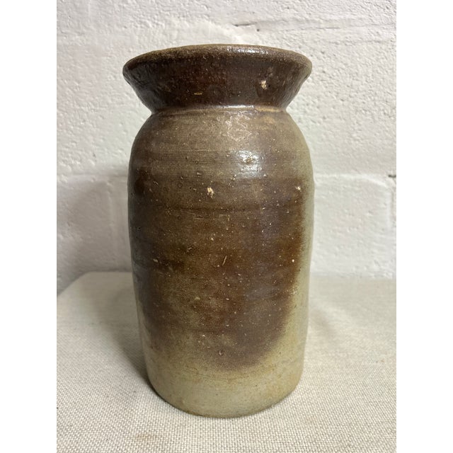 Antique North Carolina Salt-Glazed Stoneware Crock, Randolph-Moore County, C. 1880 For Sale - Image 4 of 8