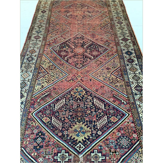 Distressed Antique Persian Tribal Runner/Gallery Rug. For Sale - Image 16 of 18