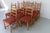 Wood Vintage Danish Brutalist Ladder Back Oak Dining Chairs attributed to Henning Kjærnulf, 1960s, Set of 10 For Sale - Image 7 of 18