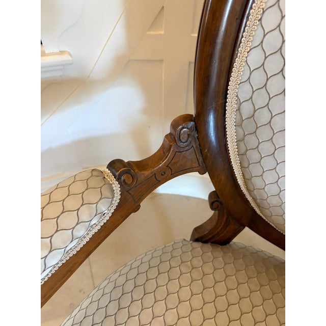 Antique Victorian Carved Walnut Salon Suite, 1850s, Set of 11 For Sale - Image 15 of 18