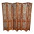 Mid Century Chinese 6 Panel Carved Rosewood Screen Room Divider For Sale
