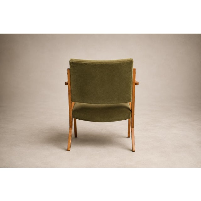 Brazilian Modern Armchair by José Zanine Caldas in Pau Marfim & Dedar Velvet, 1950s For Sale - Image 10 of 18