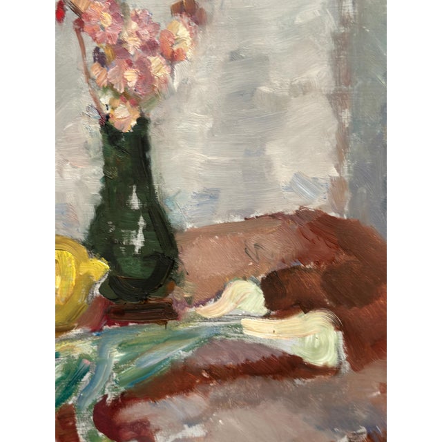 Arne Kilsby, Vase and Vegetables, 1960s, Oil Painting on Panel, Framed For Sale - Image 9 of 18
