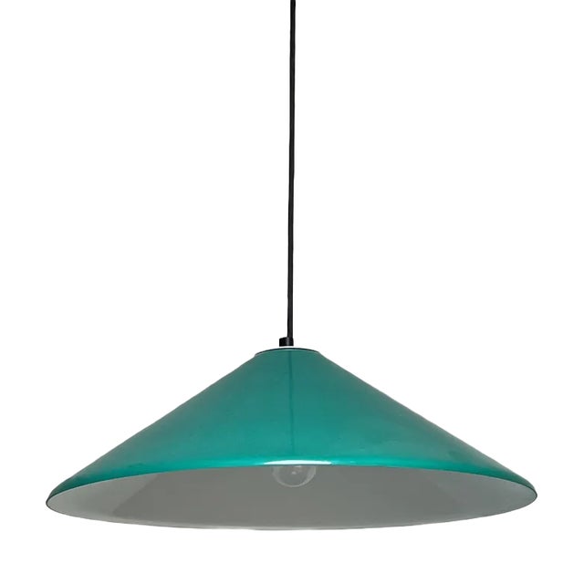 Hanging Lamps in Green, Set of 2 For Sale