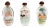 Snuff Bottle Eglomise Reverse Painted Zodiac Animals - Set of 3 For Sale