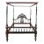 Antique Anglo Indian Colonial Raj Mahogany Carved Officers 4 Poster Tester Bed For Sale