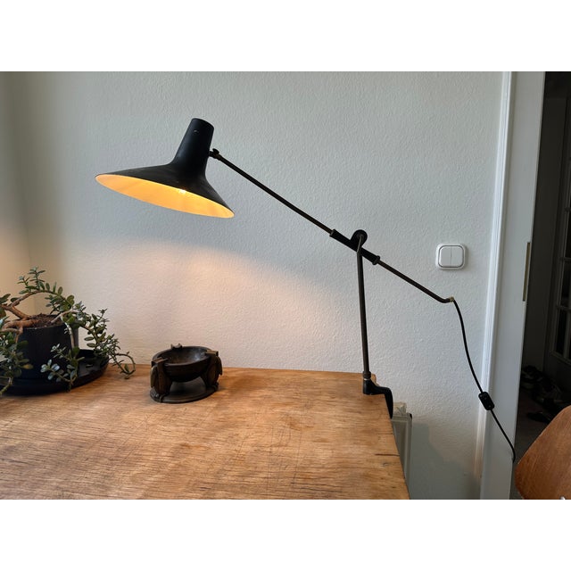 Mid-Century Modern Mid-Century Italian Brass Clamp Desk Lamp attributed to Vittoriano Vigano For Sale - Image 3 of 18