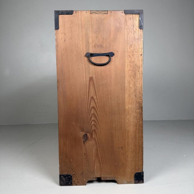 Wood Japanese Ko-Tansu Storage Cabinet with Drawers, 1920s For Sale - Image 7 of 10