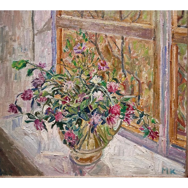 Luminosa opera di Maya Kopitzeva artista Georgiana Sulla parete crea un effetto trompe l'oeil MAYA KOPITZEVA (Gagra,...