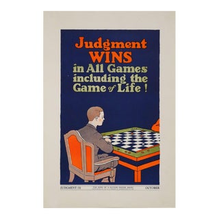 1937 American Hope of a Nation Poster Series, Judgment (Checkers Game) For Sale