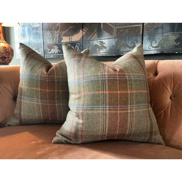 Such a lovely 100% British plaid in a dreamy gray/green shade with tan and rust accents! My current favorite item-From...