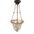 Metal Art Deco Etched Glass Bell Jar Hall Lantern Light, Circa 1930s For Sale - Image 7 of 16
