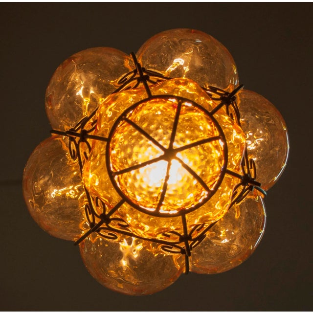 Gold Pendant in Caged Glass by Gianni Seguso, 1960s For Sale - Image 8 of 10