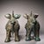 Late 20th Century Pair of Archaic Style Bronze Elephant-Form Vessels With Bird Finials For Sale - Image 4 of 10