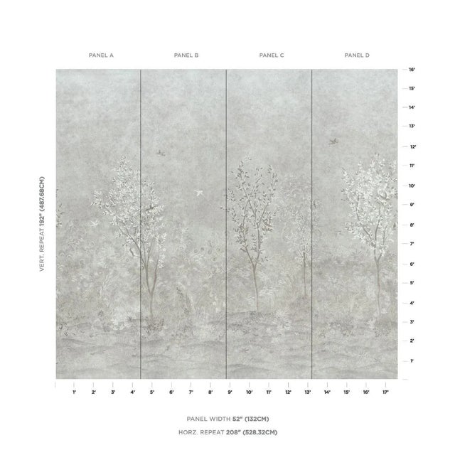 Inspired by a mural by Colette Cosentino, Sublime is an enchanting wallpaper featuring delicate birds fluttering within a...