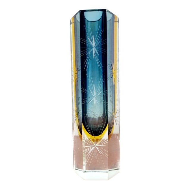 Italian Modern Sommerso Murano Glass Vase by Pagnin and Bon, 1960s For Sale