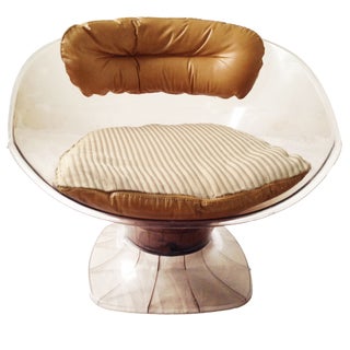 Lucite Mid-Century Accent Chair For Sale