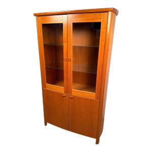 Vintage Teak Glass Cabinet by Skovby