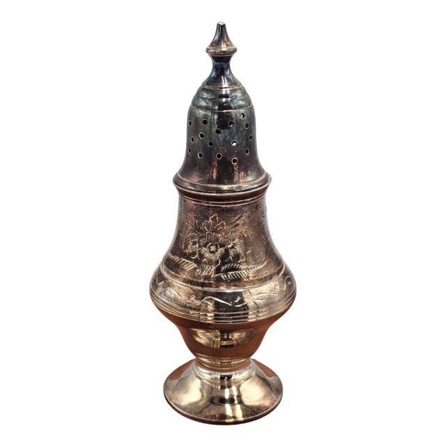Antique Plated Pepper or Salt Container, 1890s For Sale